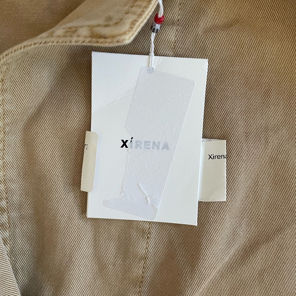 NWT Xirena Grayson Popover Top in Lite Khaki Oversized XS $398 - Picture 7 of 7